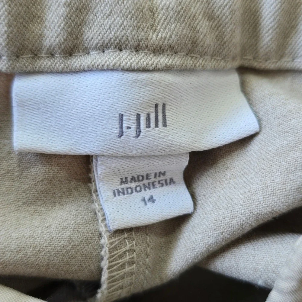 J Jill Pants Woman‎ Size 14 Khaki Beige Career Casual Travel Straight Stretch
